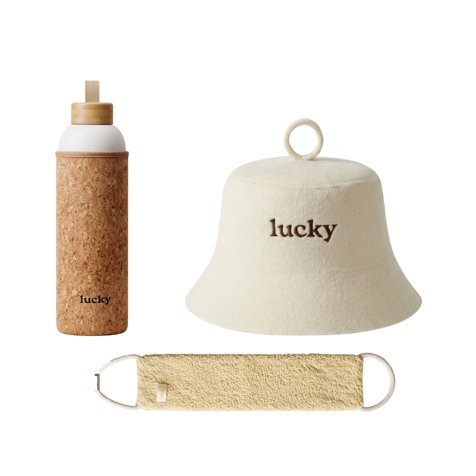 The Father's Day Dad Kit — sauna hat, water bottle and sauna scrub